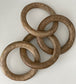 Wood Chain Decor with 4 Ring Shaped Links