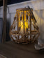 Rattan Candle Lantern with Rope Handle