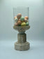 Pillar Candle Holder with Charming Mix of Sustainable Materials