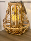 Rattan Candle Lantern with Rope Handle