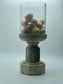 Pillar Candle Holder with Charming Mix of Sustainable Materials