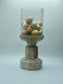 Pillar Candle Holder with Charming Mix of Sustainable Materials